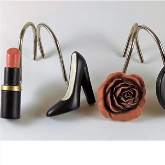 Diva Fashionista Shower Curtain Fashion Hooks Set of 12 Resin Hooks - Picture 7 of 11